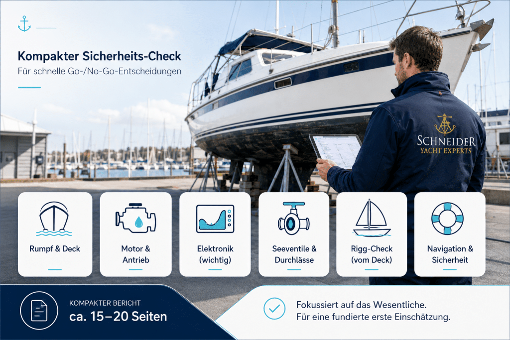 Produktbild für ein Yacht Check Basic Yachtgutachten in Kroatien, Slowenien und Italien